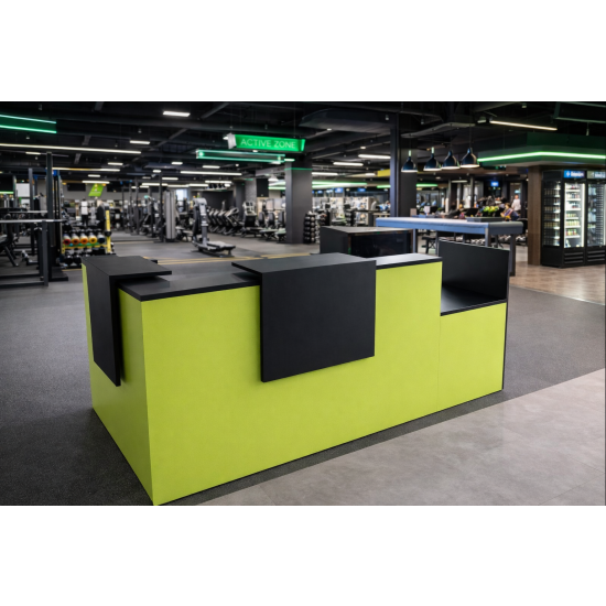 Lada Recepcyjna Narożna Recepcja HPL Fitness Fluo